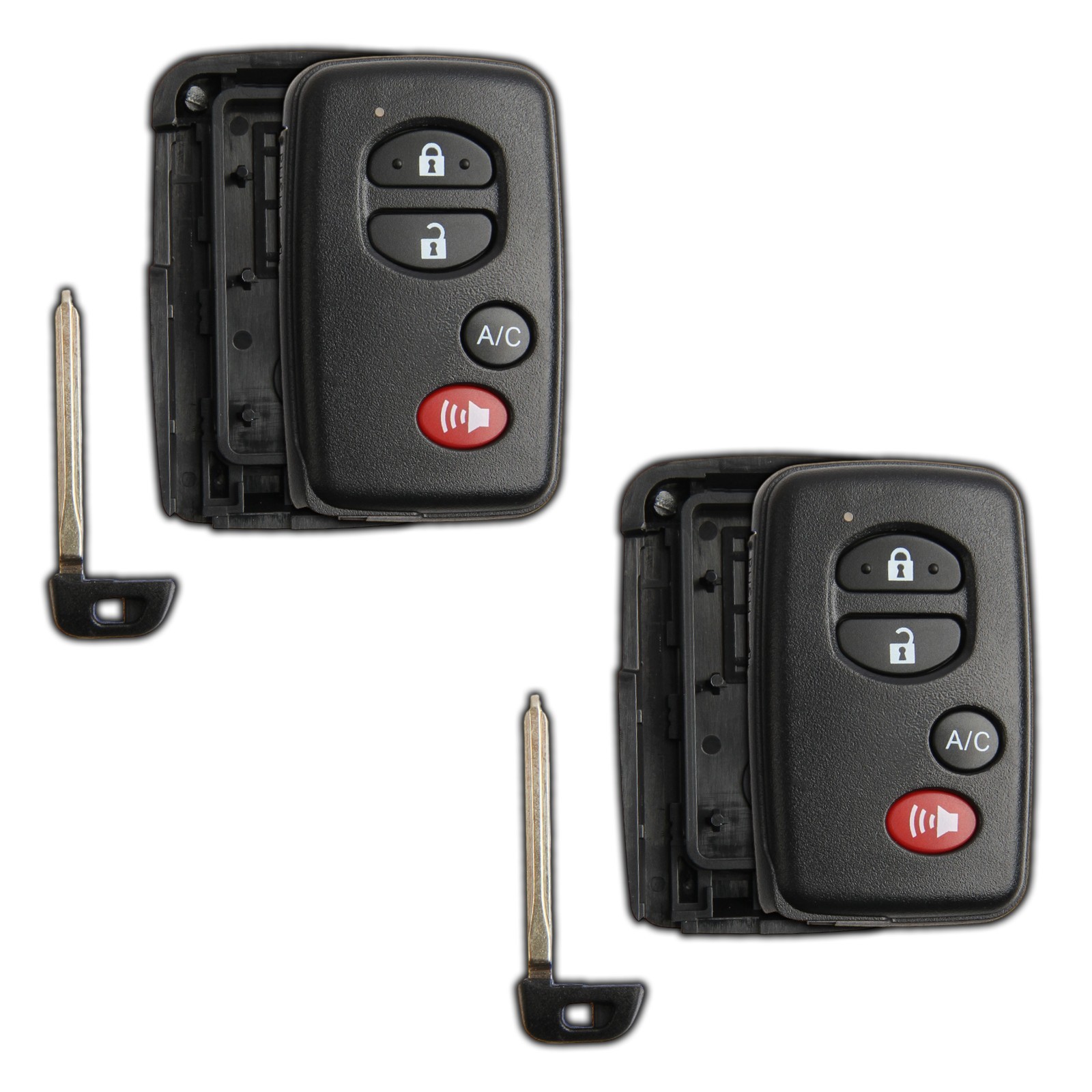 2 Key Fob Remote Shell Case AC Replacement for Toyota HYQ14AAB HYQ14ACX