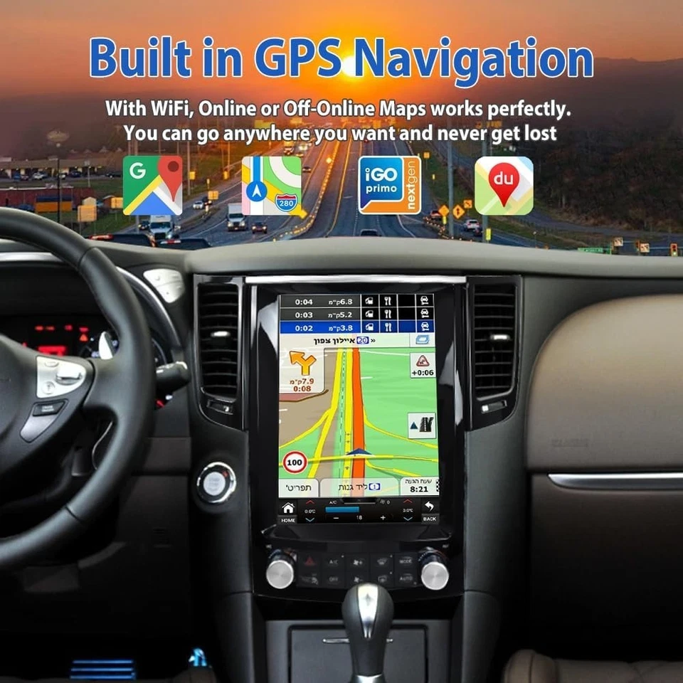 Para Infiniti G35 G37 2007-2015 12.1" Android 13 Pantalla Coche GPS Navegación Radio Estéreo Foto 4 de 4