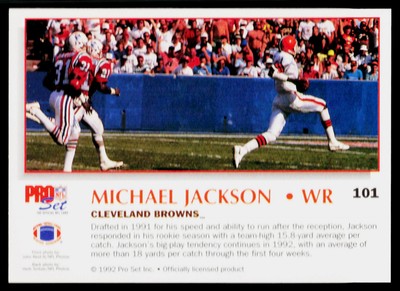 Michael Jackson, 1992 Pro Set Power, #101, Cleveland Browns, | eBay