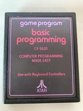 Basic programming CX-2620 game cartridge for Atarti 2600 Not Tested