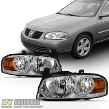 For 2004 2005 2006 Nissan Sentra Factory Headlights Headlamps Chrome Leftright