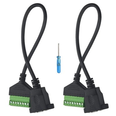 RJ45 Screw Terminal Connector 2 PCS Female to 8 Pin for Cat7 Cat6 Cat5e