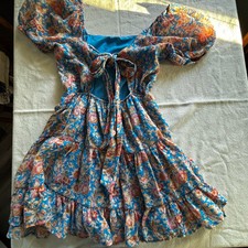 Anthropologie Women's S Romantic Peasant Milkmaid Mini Dress