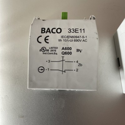 BACO 33E11 Kontaktelement 1 Öffner, 1 Schließer tastend 690V AC