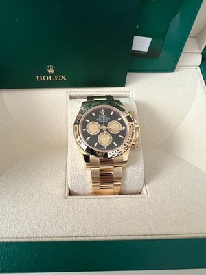 ROLEX 18K Yellow GOLD DAYTONA COSMOGRAPH Black Dial Chronograph 2024 126508