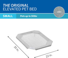Replacement Cover, the Original Elevated Pet Bed by , Small,Grey