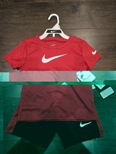 Nike Toddler Boys Just Do It Red White Black Shorts and shirt Set 12M New