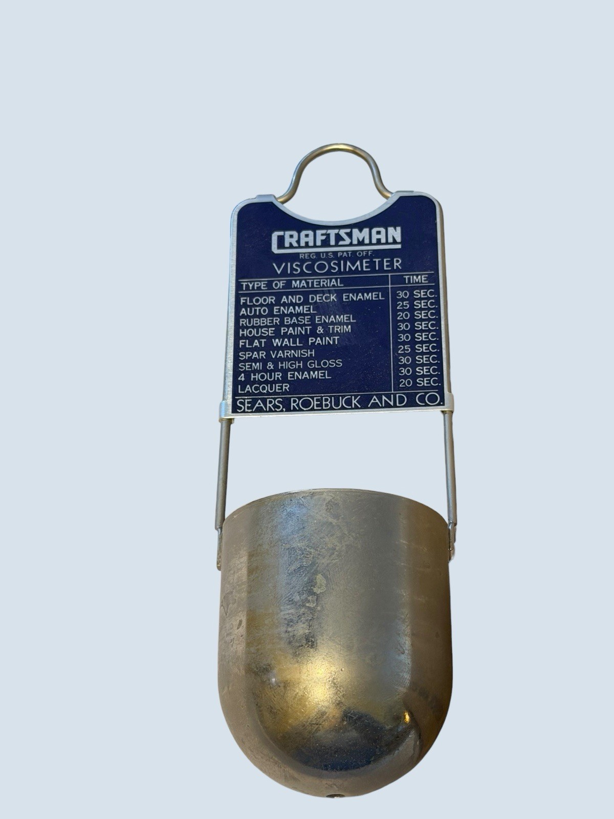 Vintage Sears Roebuck Craftsman Paint Viscosimeter No. 1639-0 w/ Original Box