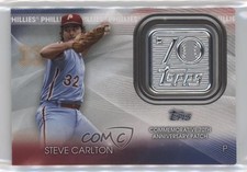 2021 Topps 70th Anniversary Manufactured Logo Steve Carlton Patch HOF 0sx8