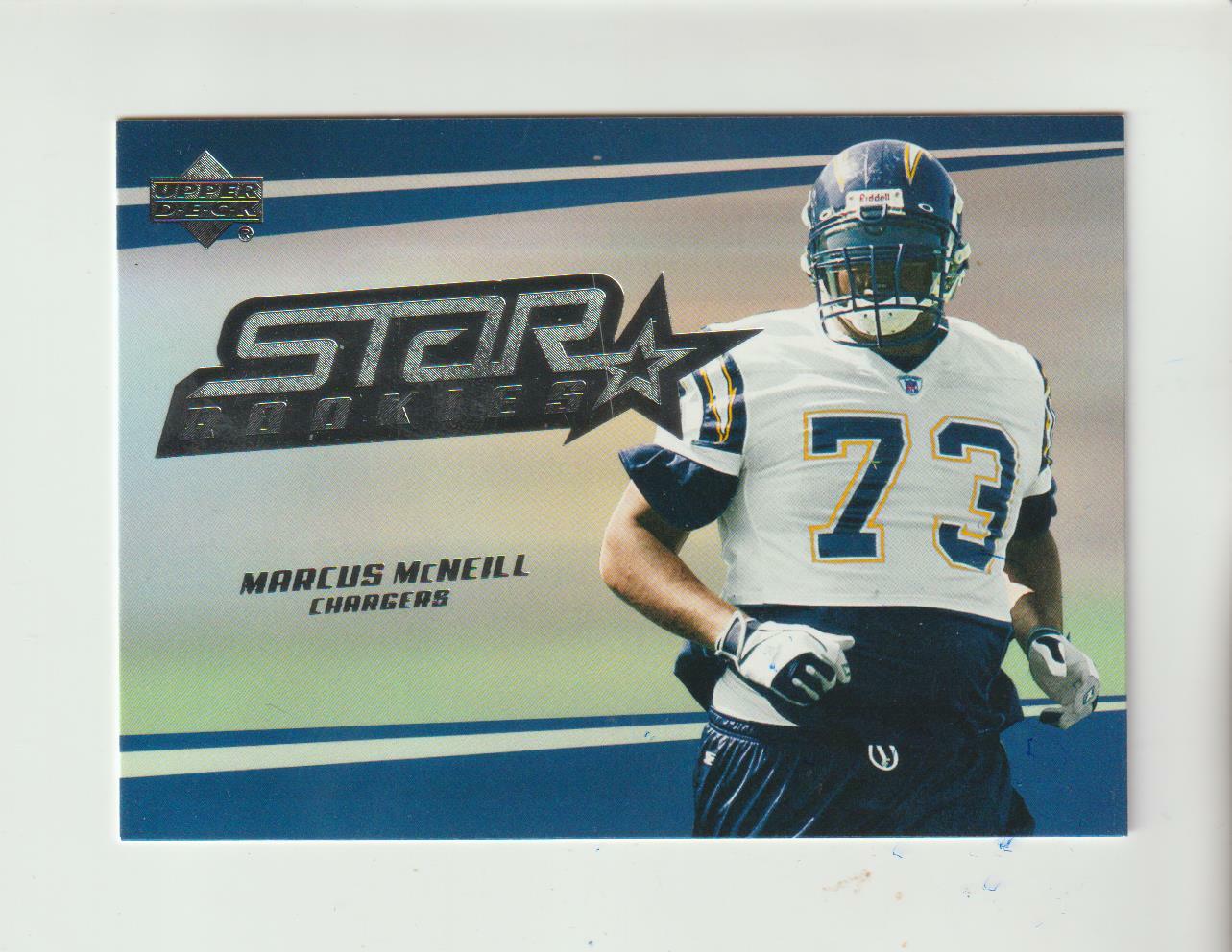 2006 Upper Deck #261 Marcus McNeill rookie card, Los Angeles Chargers All-Pro
