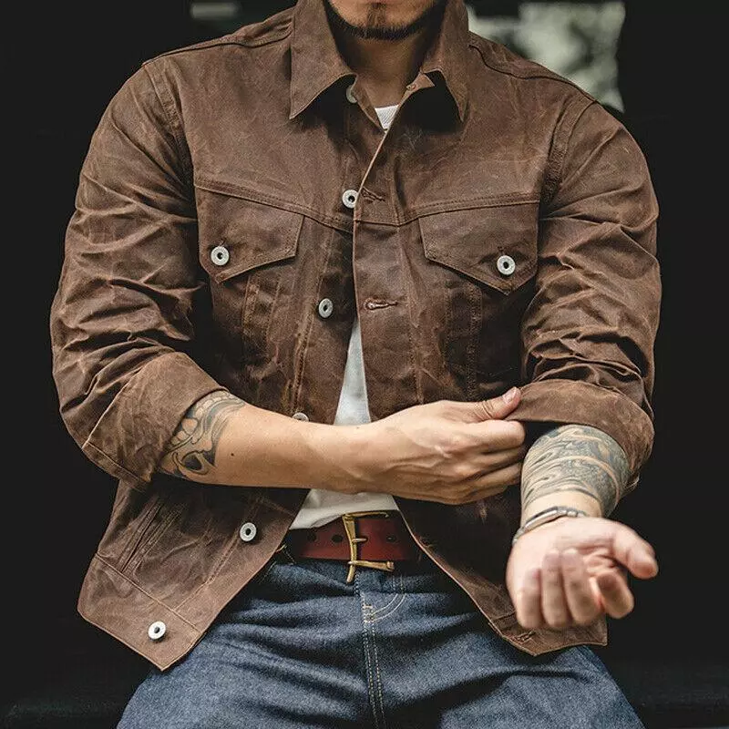 Gustin waxed deals trucker jacket