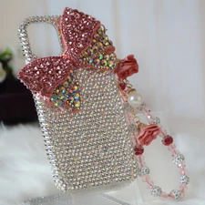 For Samsung Galaxy S23 S22+ S21 Ultra Case Bling Glitter Sparkly Bow Phone Cover