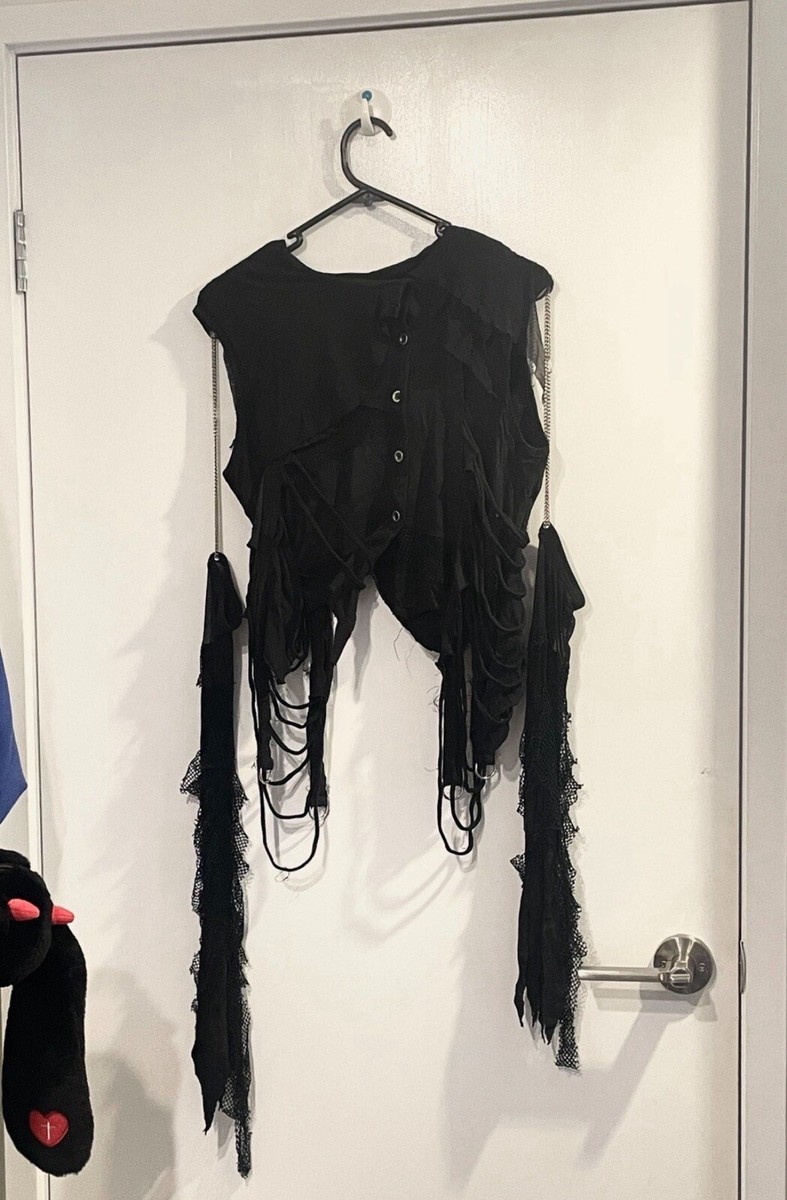 トップス y2k archive h.naoto DARK RED RUM tops h.Naoto Dark Red Rum Asymmetrical Cutsew Cardigan - Outerwear