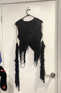 H.naoto Dark Red Rum H.Jelly Black Irregular Top Punk Gothic Japanese Vintage