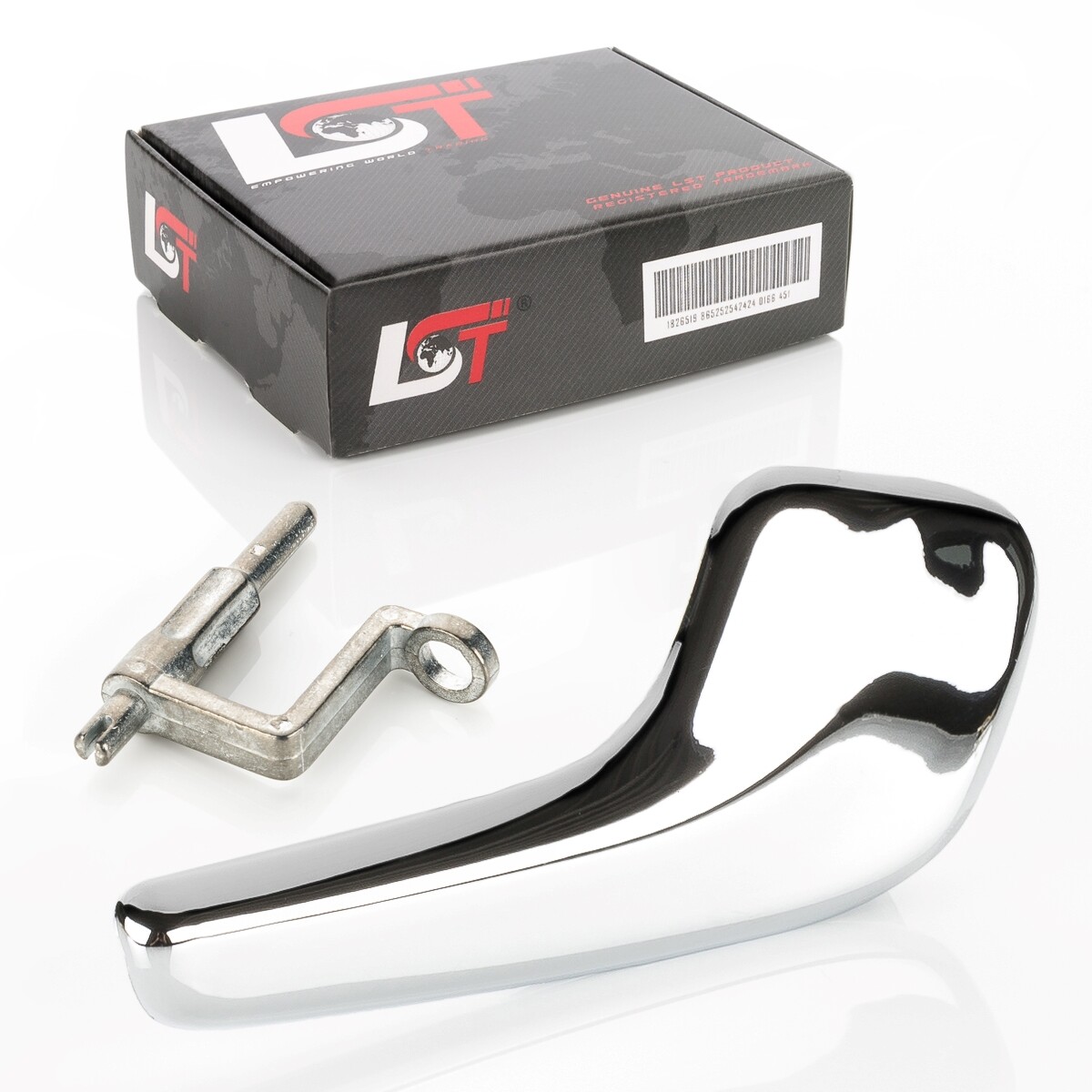 LST Door Handle Set For Opel Corsa D – Interior Openers With Bolts (Left & Right, Front & Rear, Chrome/Silver)