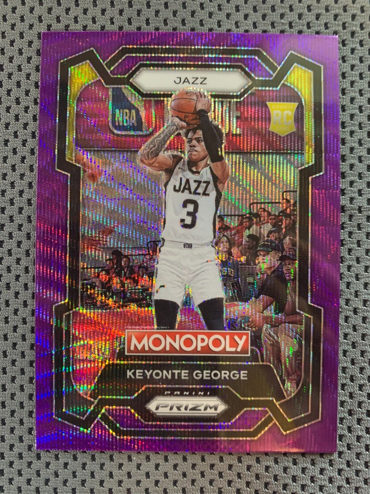 2023-24 Prizm Monopoly Keyonte George Purple Wave Rookie #87 Jazz RC SP