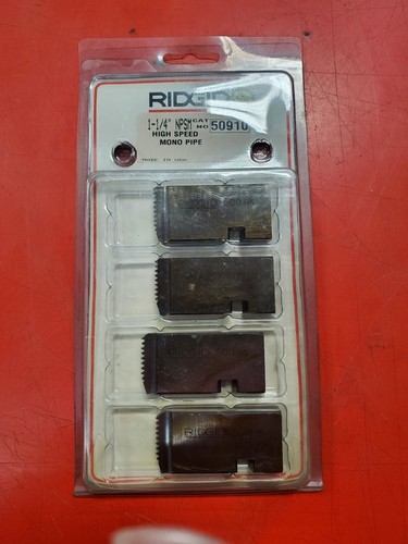 RIDGID 50885 MONO PIPE DIES, 1/4" NPSM, RIGHT HAND, HIGH SPEED STEEL, 4 PC PKG