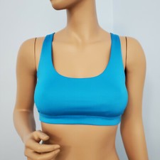 NWT Victorias Secret VS Sports Bra Removable Pads Wireless Crossback Blue Small