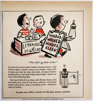 1956 Drackett Windex Window Cleaner Advertisement Household Cleaners DWPP23