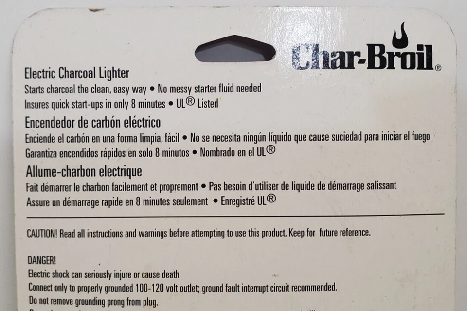 Encendedor eléctrico de carbón Char-Broil 525 vatios 120 V hecho en EE. UU. - NUEVO - 4810 Foto 4 de 4