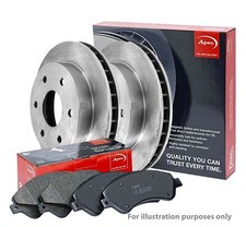 Genuine APEC Front Brake Disc & Pads Set Vented for Peugeot 208