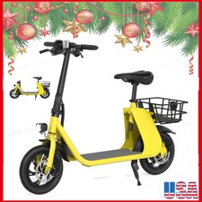 Adults Ebike Sports Electric Scooter with Seat Commuter 450W Folding E-Scooter