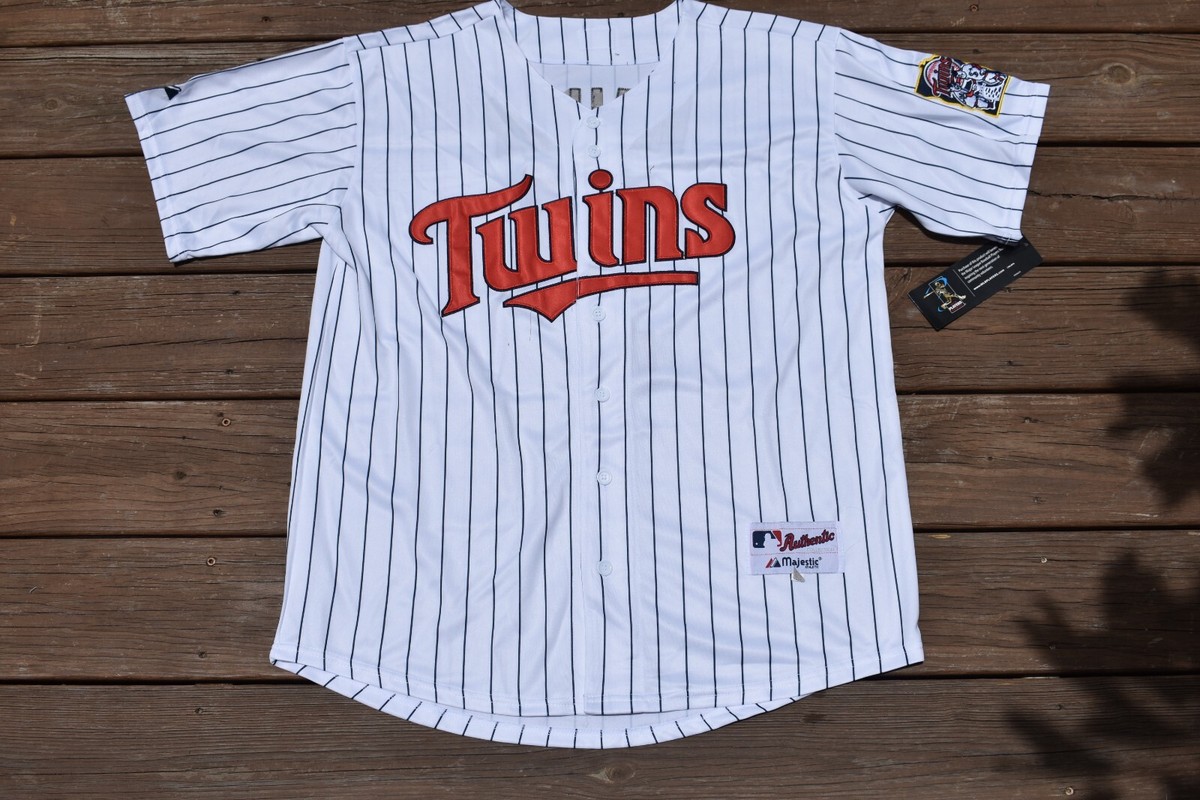 New Joe Mauer Minnesota Twins White Pinstripe Baseball Jersey