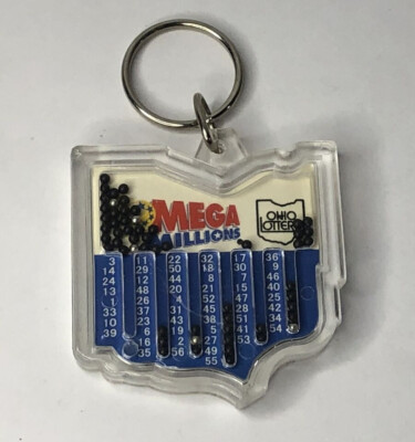 Ohio Lottery Mega Millions Acrylic Keychain w/ Number Picker Ball