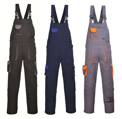 Portwest TX12 Texo Contrast Bib & Brace with Kneepad Pockets
