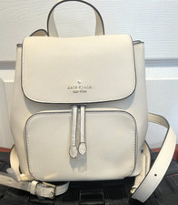 NEW Kate Spade New York Kristi Medium Flap Backpack Leather Ivory KA695