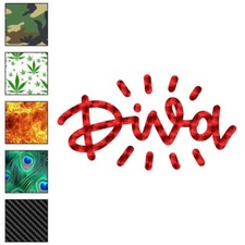 Diva , Vinyl Decal Sticker, 40 Patterns  3 Sizes, 6496