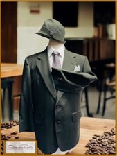 Oscar De La Renta VINTAGE Mens 42R WOOL Olive Green Blazer Sport Coat Jacket