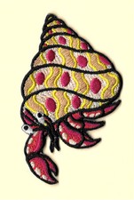 Snail - Seashell - Beach - Summer - Embroidered Iron On Applique Patch