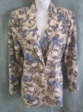 Vintage 90's Rafael Boyfriend Blazer Size Medium Machine Washable Floral Print