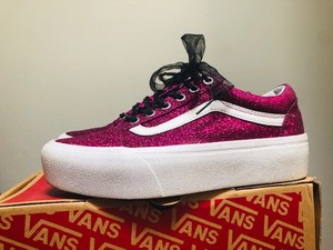 vans old skool platform glitter