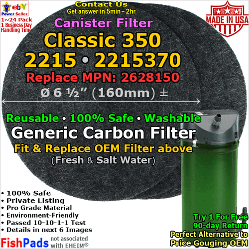 For Eheim 2215 Classic 350,2215370 Canister Filter 2628150,2522150 CompatiblePad - Picture 1 of 5