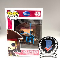 JOHNNY DEPP SIGNED AUTOGRAPH FUNKO PIRATES OF THE CARIBBEAN BECKETT BAS COA
