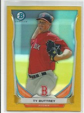 Ty Buttrey Boston Red Sox 2014 Bowman Gold Refractor