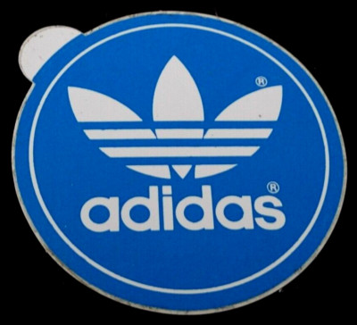 Werbe-Aufkleber adidas Logo 7 cm Blume Sportswear Germany vintage 80er oldschool