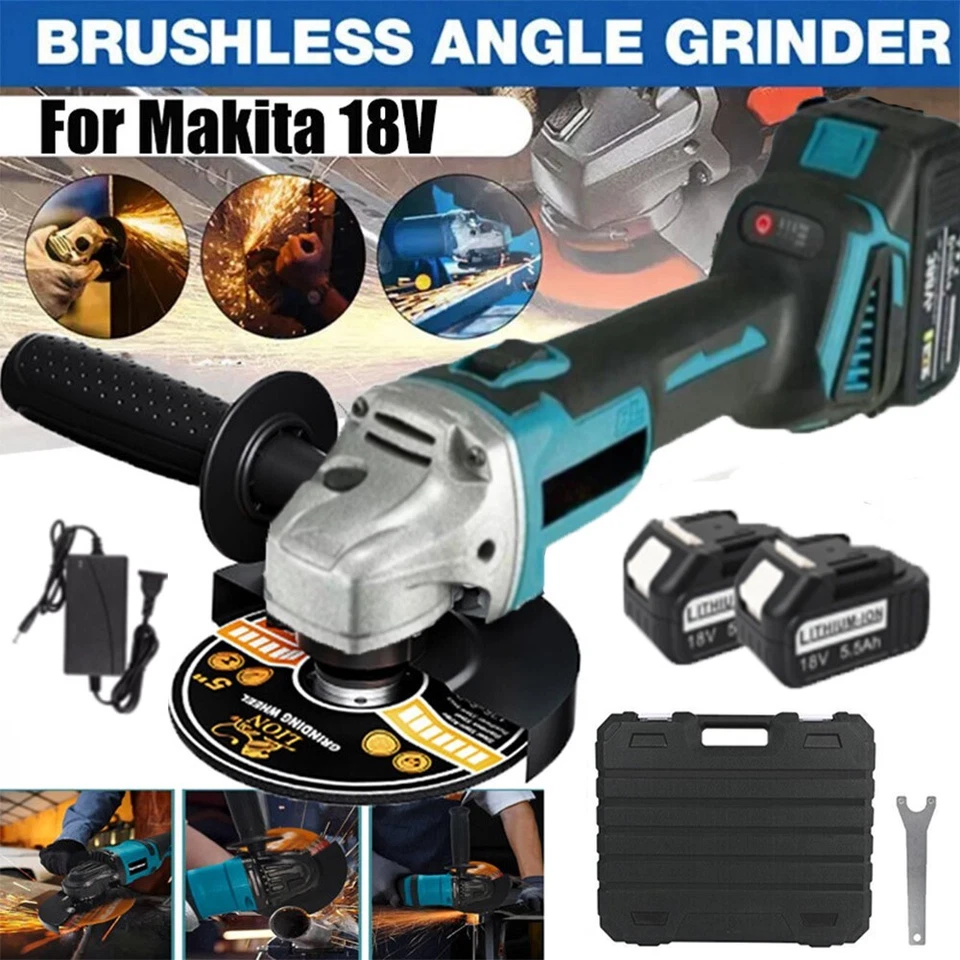 Cordless 4-1/2 Power Angle Grinder for Makita 21V Max Battery Brushless 9000 RPM - Image 2 of 4