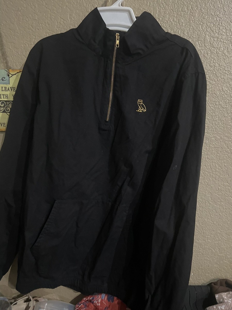 【October's Very Own】ジッパースウェット QUARTER-ZIP POLO OVO Drake × October's Very Own Black Quarter Zip Pull Over