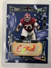 2022 Wild Card 5 Card Draw Modern Holo Crystal Blue Evan Neal /2 #5CDM-16