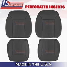 2007 to 2012 For Mercedes GL350 GL450 Front 2 Top & 2 Bottom Leather Covers BLK