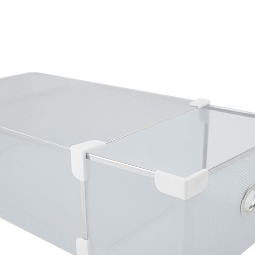 Schuhregal mit 20 stapelbaren Schuhboxen Schuhschrank Regalsystem 31x20x11 cm - Bild 7 von 10