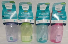 Evenflo Classic Twist Set 4 Bottles 1-4oz 0m+ Slow-Flow Cap Ring & Hood BPA Free