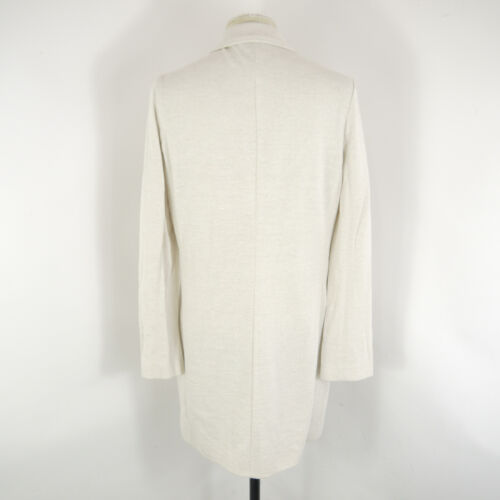 Amina Rubinacci Blazer Grau Leinenmischung Strick Lang Einreiher Gr. 42 / 10 - Bild 4 von 6