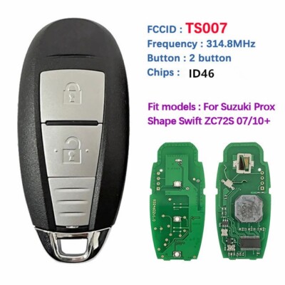 Replacement for SUZUKI SWIFT ZC72S Smart Keyless Remote key TS007