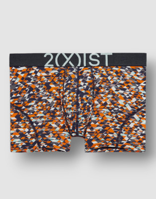 $32 2Xist Underwear Men's Orange Microfiber Speed Dri Boxer Brief Trunk Size M