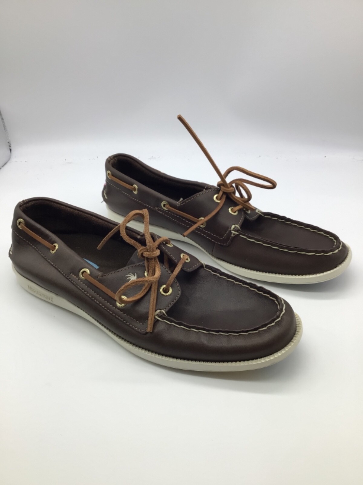 Women's Margaritaville Brown Leather Boat Shoes Sz 11 Gem