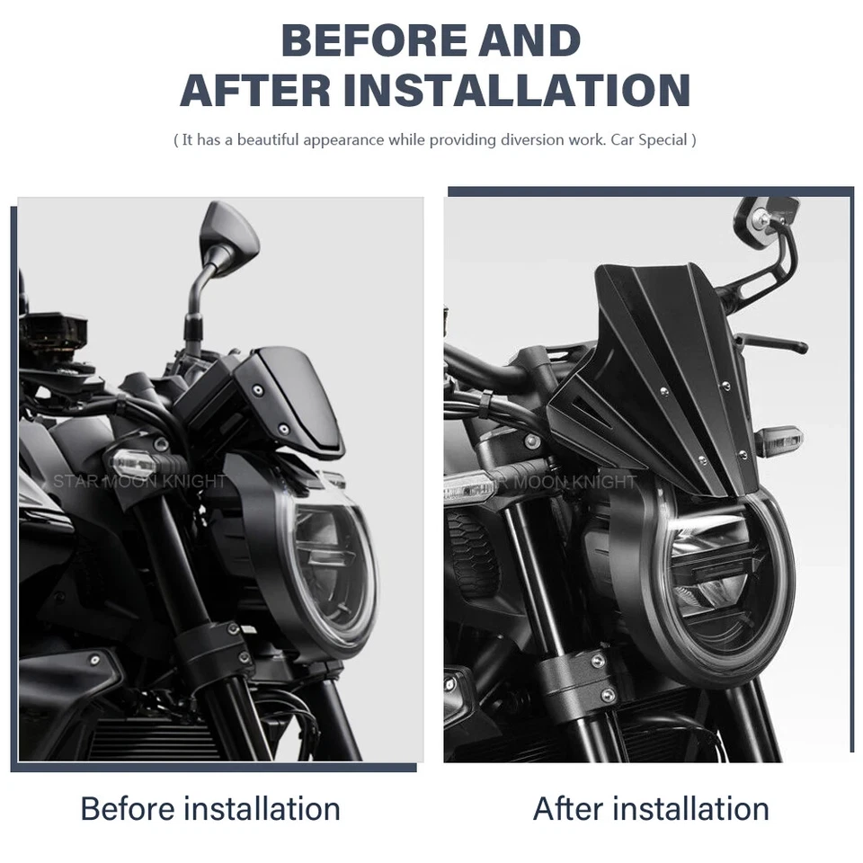 Aluminum Fairing Motorcycle Front Windshield For HONDA CB1000R 2021 2022 2023- - Image 4 of 4